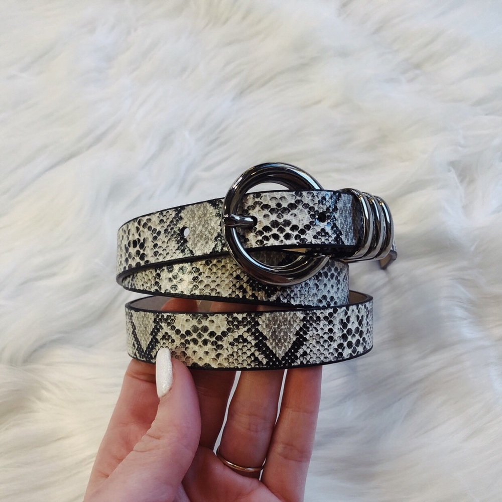 faux snake skin belt